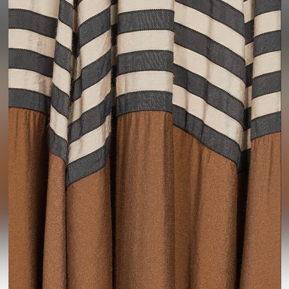 NWT Antonio Melani Ashley Stripe Luxe Voile V-Neckline Sleeveless A-Line Maxi Dr - Picture 3 of 3